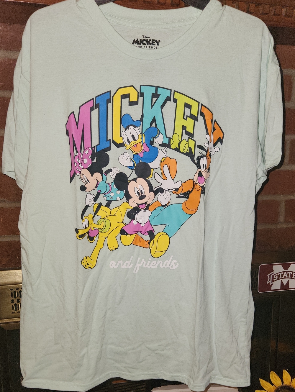 Disney Pastel Mint 'Mickey and Friends' Multicolor Character Tee